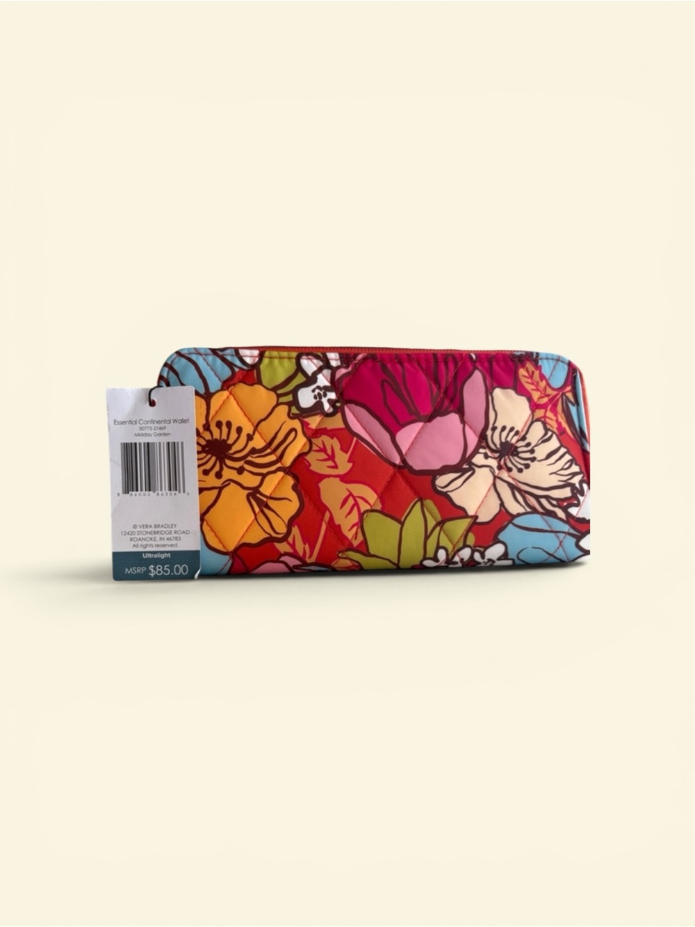 Vera Bradley Floral Zip Continental Wallet - Multicolor